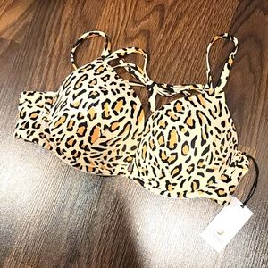 Womens Leopard Swim top